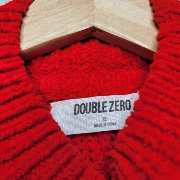 Double Zero Red Knit Crochet Cropped Sweater Top Size XL - Picture 6 of 10